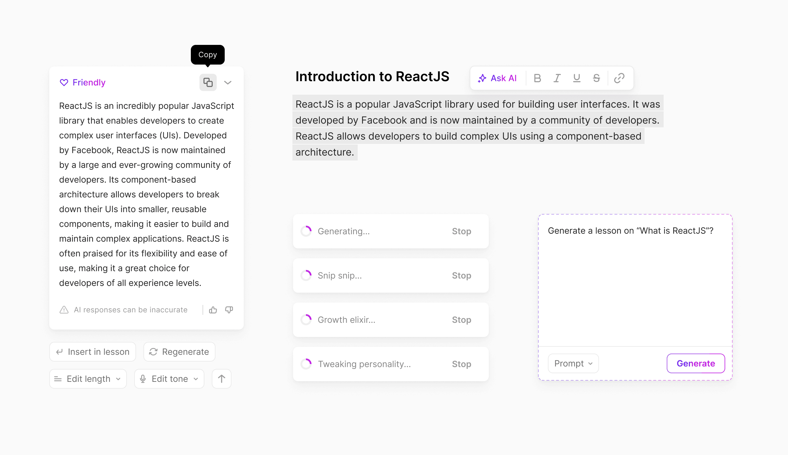 Lyearn UI & visuals