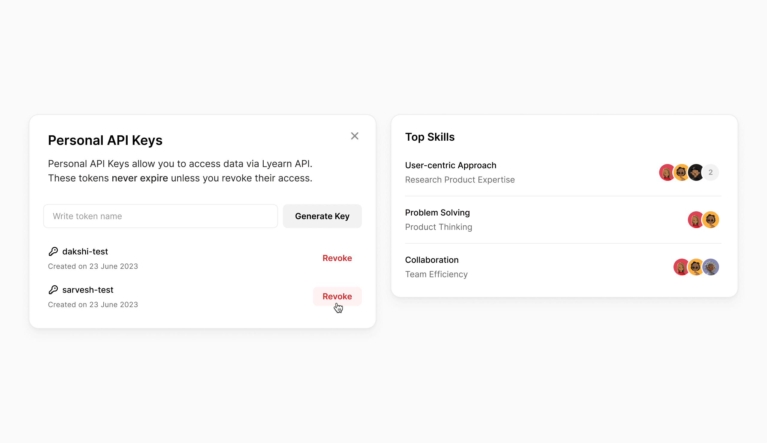 Lyearn UI & visuals